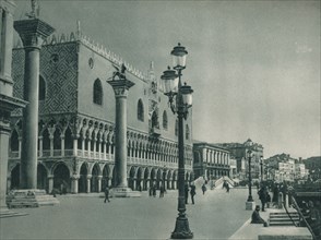 Main front of the Doge's Palace with Riva degli Schiavoni, Venice, Italy, 1927. Artist: Eugen Poppel.