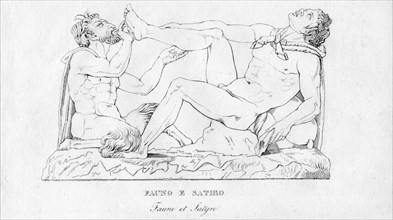 'Fauno E Satiro (Faune et Satyre)', c1850. Artist: Unknown.