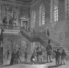 Grand staircase of Montagu House, Bloomsbury, London, c1830 (1878). Artist: Unknown.