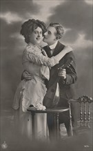 'Couple with Mandolin', c1910. Artist: Unknown.