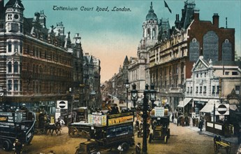 'Tottenham Court Road, London', 1915, (c1900-1930). Artist: Unknown.