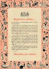'Beginners please? Abdullas for choice', 1939.  Artist: Unknown.
