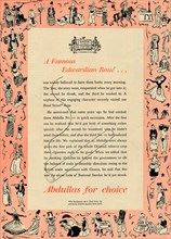 'A Famous Edwardian Roue Abdullas for choice, 1939. Artist: Unknown.
