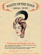 'Acclaimed with delight in her day, Toasts of the Town - Leila 1830', 1940. Artist: Unknown.