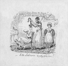 'Is the Labourer worthy of his hire?', 1829. Artist: George Cruikshank.