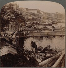 'The centre of traffic - Singapore River and Kavanagh Bridge, from Surveyor's office, Singapore', 19 Artist: Unknown.