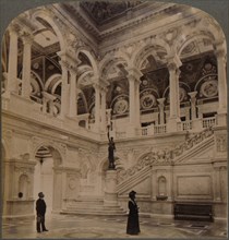 'Decorative splendors of the Entrance Hall of the great Congressional Library, Washington, U.S.A.',  Artist: Unknown.