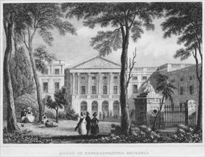 'House of Representatives, Brussels', 1850. Artist: William Owen.