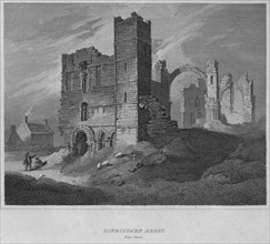 'Lindisfarne Abbey. West Front', 1814. Artist: John Greig.