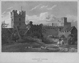 'Naworth Castle, Cumberland', 1814. Artist: John Greig.