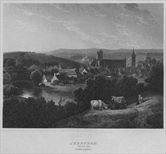 'Jedburgh, (General View.) Roxburghshire', 1814. Artist: John Greig.