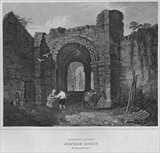 'Entrance Gateway - Hexham Abbey, Northumberland', 1814. Artist: John Greig.