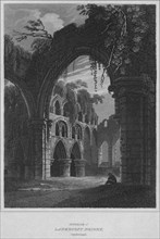 'Interior of Lanercost Priory, Cumberland', 1814. Artist: John Greig.
