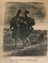 'Faust, Wagner and Barbet', 1828 (1947). Artist: Eugene Delacroix.