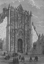 'Entrance to the Cathedral of Mexico', c1890. Artist: Unknown.