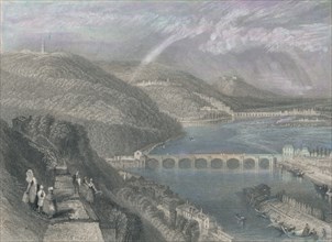 'Bridge of St. Cloud from Sevres', 1835. Artist: S Fisher.