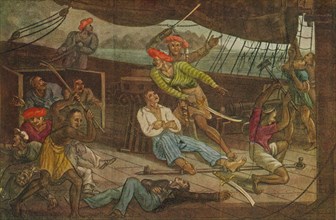 'Ships Attacked by Pirates', c1808. Artist: Unknown.