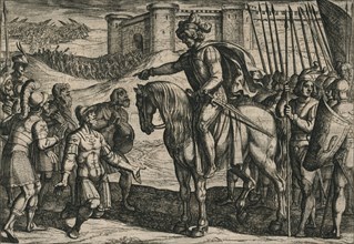 'Die vanit Oudt legher door hongher ende noodt gheuen hen op, ende bidden lyfs ghenade ...', 1612. Artist: Antonio Tempesta.
