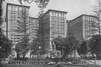 General view of the exterior, Los Angeles-Biltmore Hotel, Los Angeles, California, 1923. Artist: Unknown.