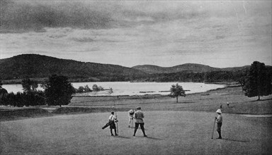 2nd green on Leatherstocking Golf Course at Coopertown, New York, 1925. Artist: Unknown.