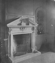 Fireplace in the study, Harrington House, Bourton-on-the-Water, Gloucestershire, 1926. Artist: Unknown.