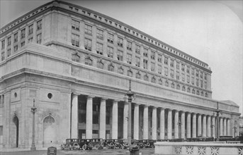 Canal Street facade, Chicago Union Station, Illinois, 1926. Artist: Unknown.