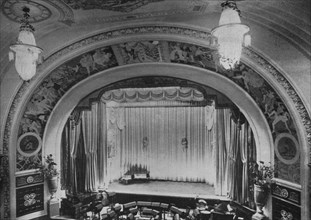 Detail of the proscenium and stage - Regent Theatre, Brighton, Sussex, 1922. Artist: Unknown.
