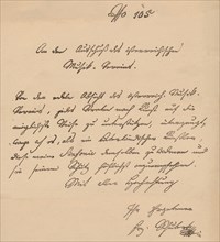 Letter from Franz Schubert to the Austrian Musical Union, c1820. Artist: Franz Peter Schubert.