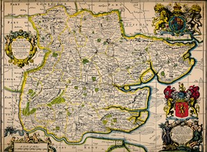 'Map of Essex', 1678. Artists: John Ogilby, William Morgan.