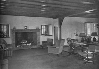 Fireplace in the dining room, Plainfield Country Club, Planfield, New Jersey, 1925. Artist: Unknown.