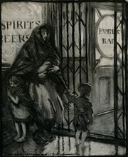 'The Tavern Door', 1916, (1917). Artist: Edmund Joseph Sullivan.