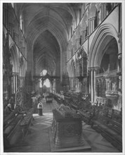 'The Choir of Worcester Cathedral', c1917, (1917). Artist: Unknown.