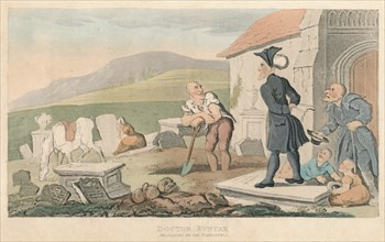 'Doctor Syntax Meditating on the Tombstones', 1820. Artist: Thomas Rowlandson.