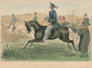 'Mr. Bunting on his way to the Pic-Nic', 1860. Artist: John Leech.