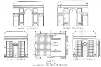 Details of the salons, Chateau de Montfermeil, Paris, 1924. Artist: Unknown.
