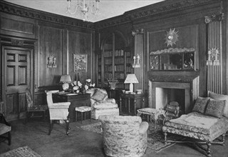 'Woodwork from an old English room in the library, house of Miss Anne Morgan, New York City, 1924.  Artist: Unknown.