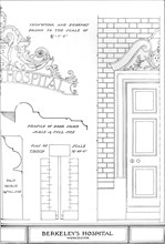 Ironwork and doorway, Berkeley's Hospital, Worcester, Worcestershire, 1924.  Artist: Unknown.