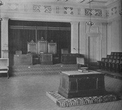 The Lodge Room, showing decorative frieze, Masonic Temple, Birmingham, Alabama, 1924. Artist: Unknown.