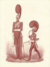 'Showing the Difference Between The Man and the Officer', 1830-1840, (1909). Artist: William Heath.