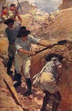 'Clive in the Trenches at Arcot', 1751 (c1912). Artist: Unknown.