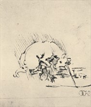 'A Unicorn Dipping Its Horn into the Water', c1480 (1945). Artist: Leonardo da Vinci.