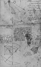 'Notes on Astronomy and Study of a Horse's Head', c1480 (1945). Artist: Leonardo da Vinci.