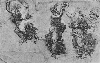 'Studies of Dancing Nymphs', c1480 (1945). Artist: Leonardo da Vinci.