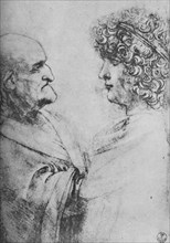 'An Old Man and a Youth Facing One Another', c1480 (1945). Artist: Leonardo da Vinci.