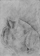 'Bust of a Woman Turned to the Left, the Head Slightly Indicated', c1480 (1945). Artist: Leonardo da Vinci.