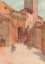 'Portone Dei Becci, San Gimignano', c1900 (1913). Artist: Walter Frederick Roofe Tyndale.