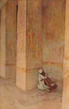 'The Birth Colonnade in the Temple of Hatshepsut', c1905, (1912). Artist: Walter Frederick Roofe Tyndale.