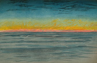 'The Waning Polar Day, 22nd September 1893. Pastel Sketch', 1893 (1897). Artist: Fridtjof Nansen.