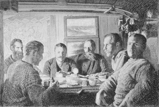'The Upper End of the Supper Table'. 15 February 1895, (1897). Artist: Unknown.