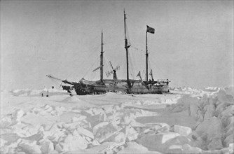 'The Fram in the Ice'. 1895, (1897). Artist: Unknown.